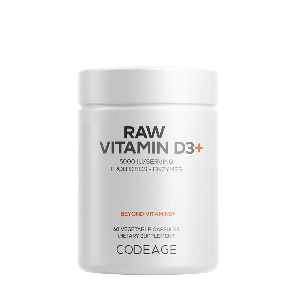 Codeage Raw Vitamin D3+ 60 capsules végétales – Codeage packaging