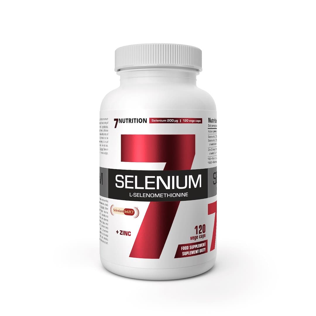 7Nutrition Selenium L-Selenomethionine + Zinc 200mcg + 15mg - 120 capsules végétales – 7 Nutrition packaging