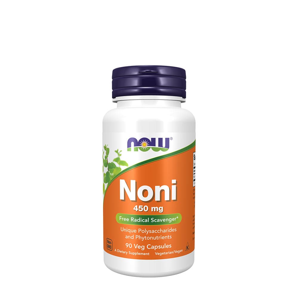 NOW Foods Noni 450 mg – 90 Vegetarian Capsules – NOW Foods packaging
