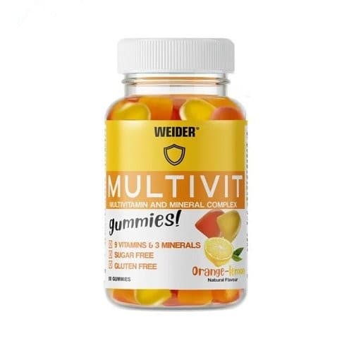 Weider - Multivitamin - Orange und Zitrone, 60 Fruchtgummis – Verpackung