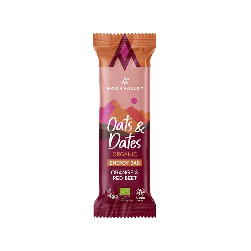 Oats & Dates Bar Orange & Red Beets 50g – Moonvalley opakowanie