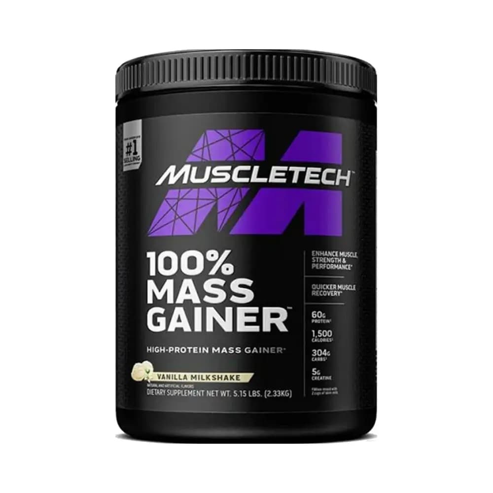 Muscletech - 100 % Mass Gainer - Milkshake à la vanille, 5,15 lbs – Muscletech emballage