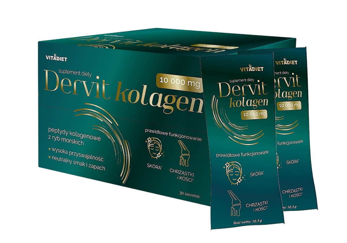 VITADIET Dervit collagène 10000 mg 30 sachets – VitaDiet packaging