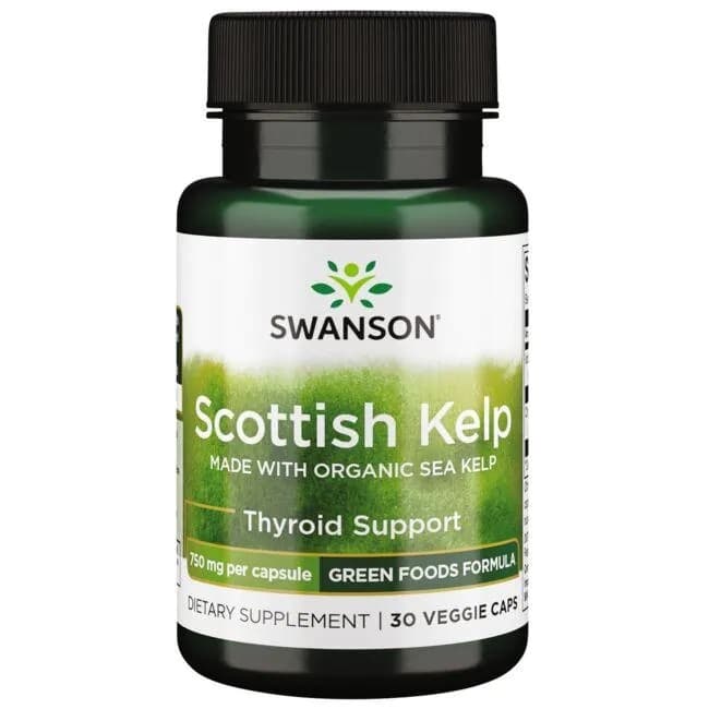 Swanson Scottish Kelp 750 mg - 30 cápsulas vegetais – Swanson packaging