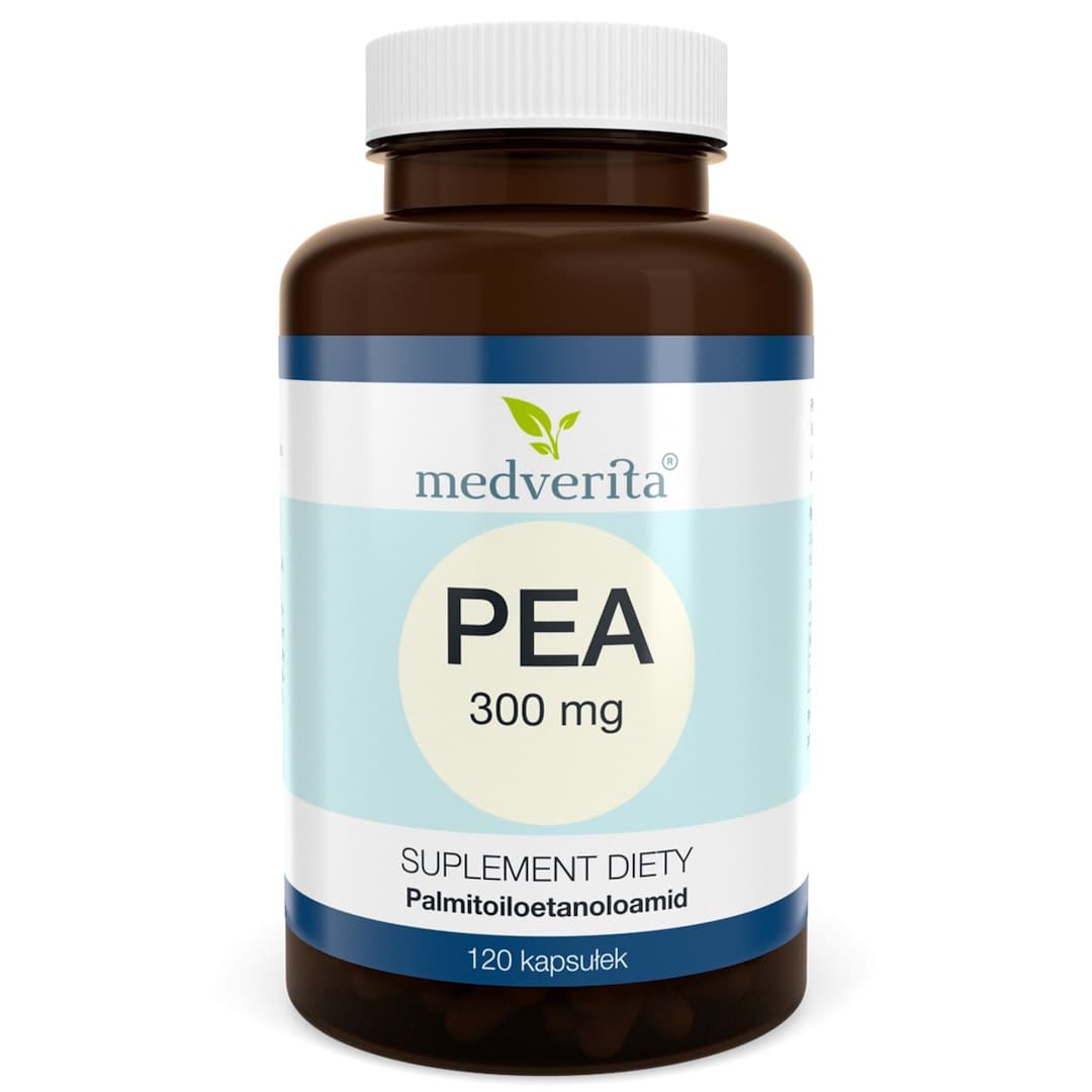 Medverita - PEA (Palmitoylethanolamide) - 120 Caps – Medverita förpackning