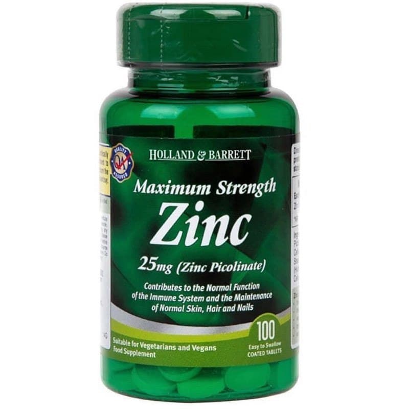 Holland & Barrett Pikolinian di zinco 25 mg 100 compresse – Holland & Barrett confezione