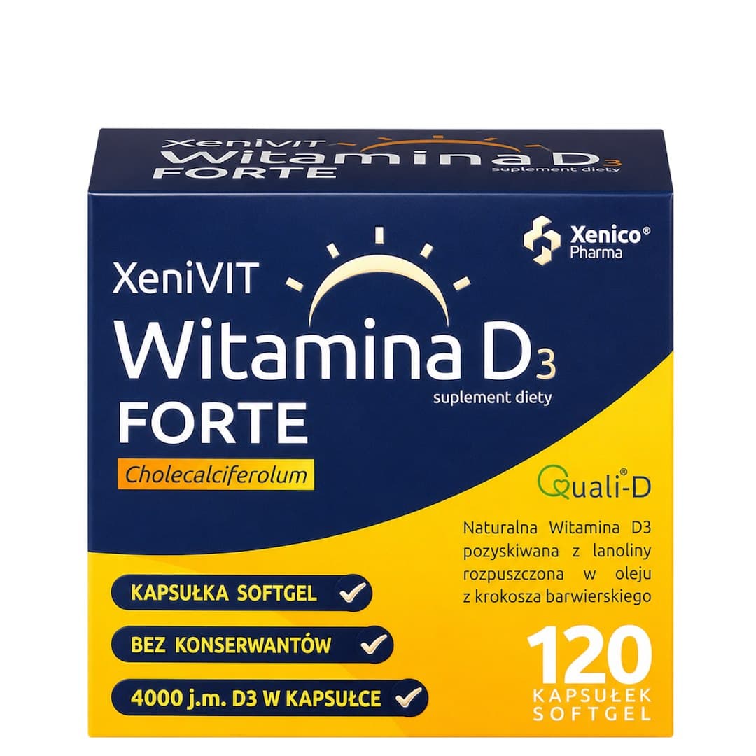 XENICO PHARMA XeniVIT Vitamin D3 Forte – XENICO PHARMA förpackning