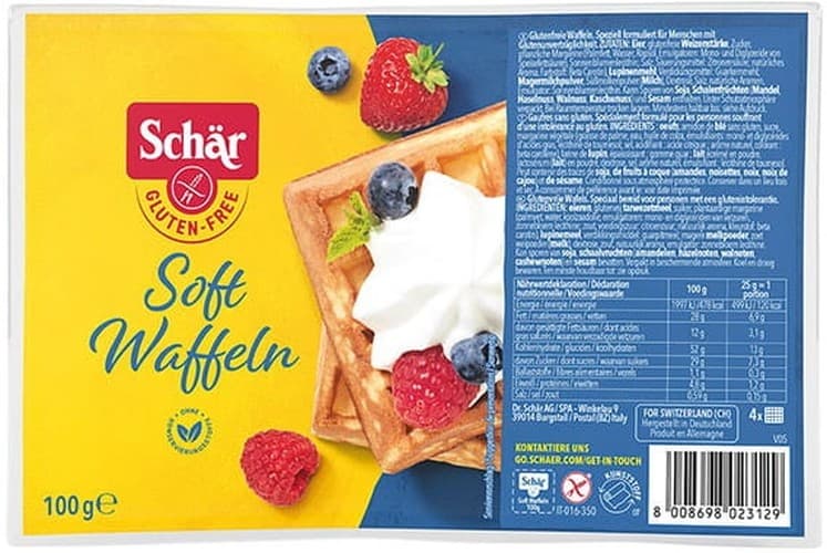 Schar - Miękkie gofry - 100g – Schär opakowanie