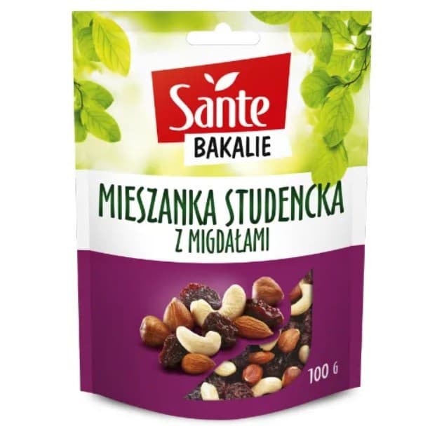 Sante Bakalia Mieszanka Studencka z Migdałami 100g | San – Sante emballage