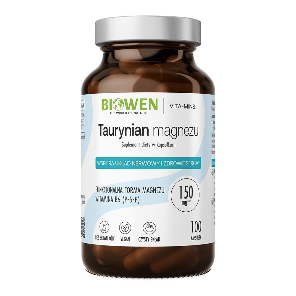 Biowen - Magnesium Taurate 1200mg met Vitamine B6 (P-5-P) 100 capsules
