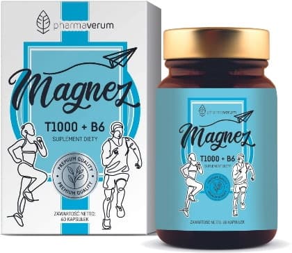 Pharmaverum Taurinate de Magnésium T1000 + B6 60 capsules – Pharmaverum packaging