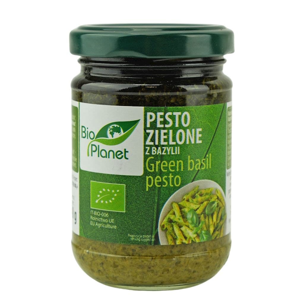 Bio Planet - Pesto verde de albahaca BIO 140g – Bio Planet empaque