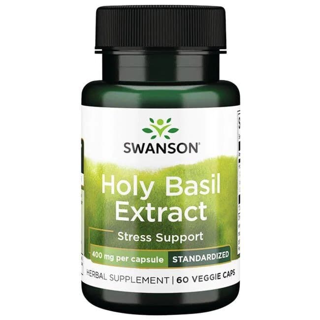Swanson Ekstrakt Holy Basil 400 mg - 30 kapsułek – Swanson packaging