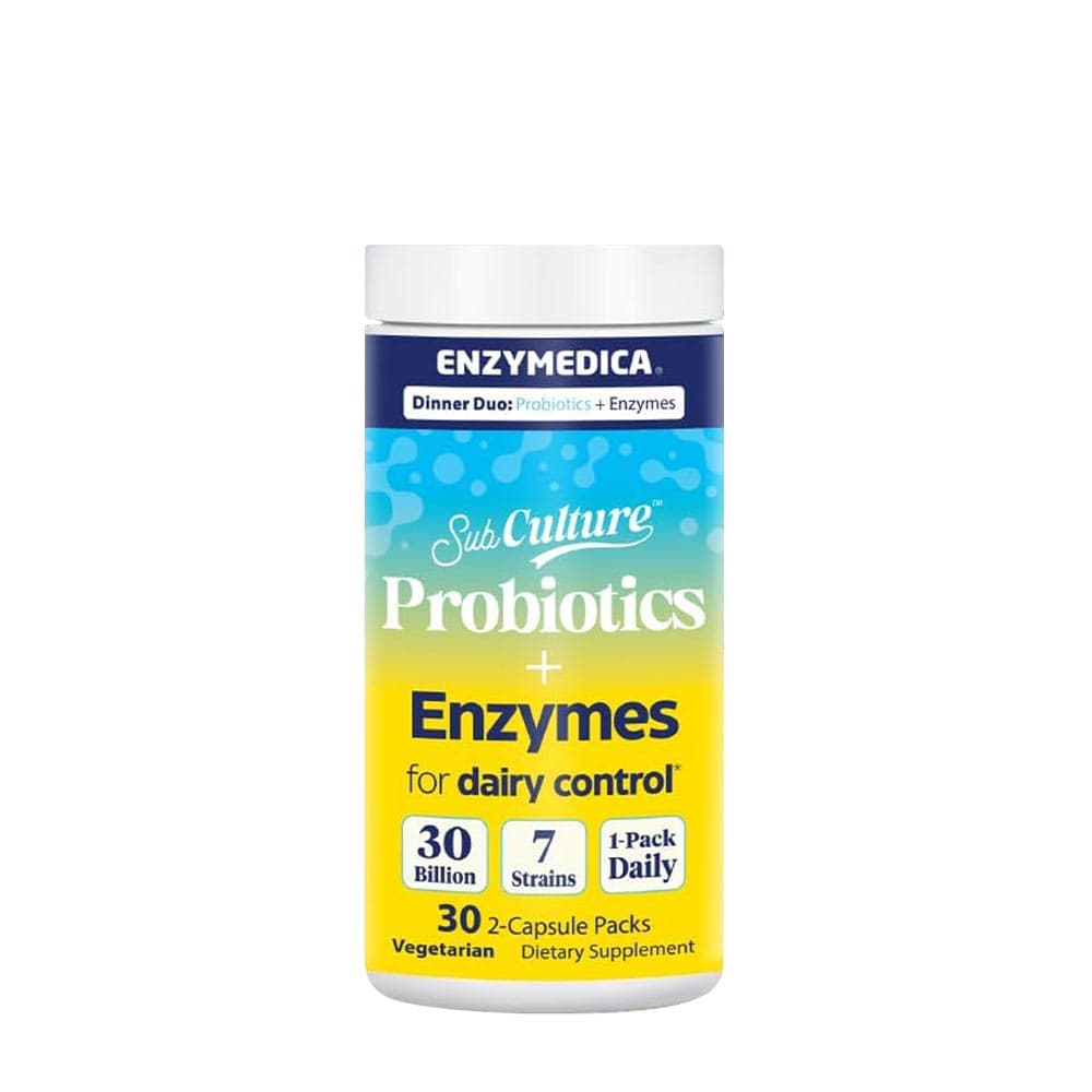 Enzymedica SubCulture™ Dinner Duo: Probiotica + Enzymen voor Zuivelcontrole* - 30 x 2 Capsules