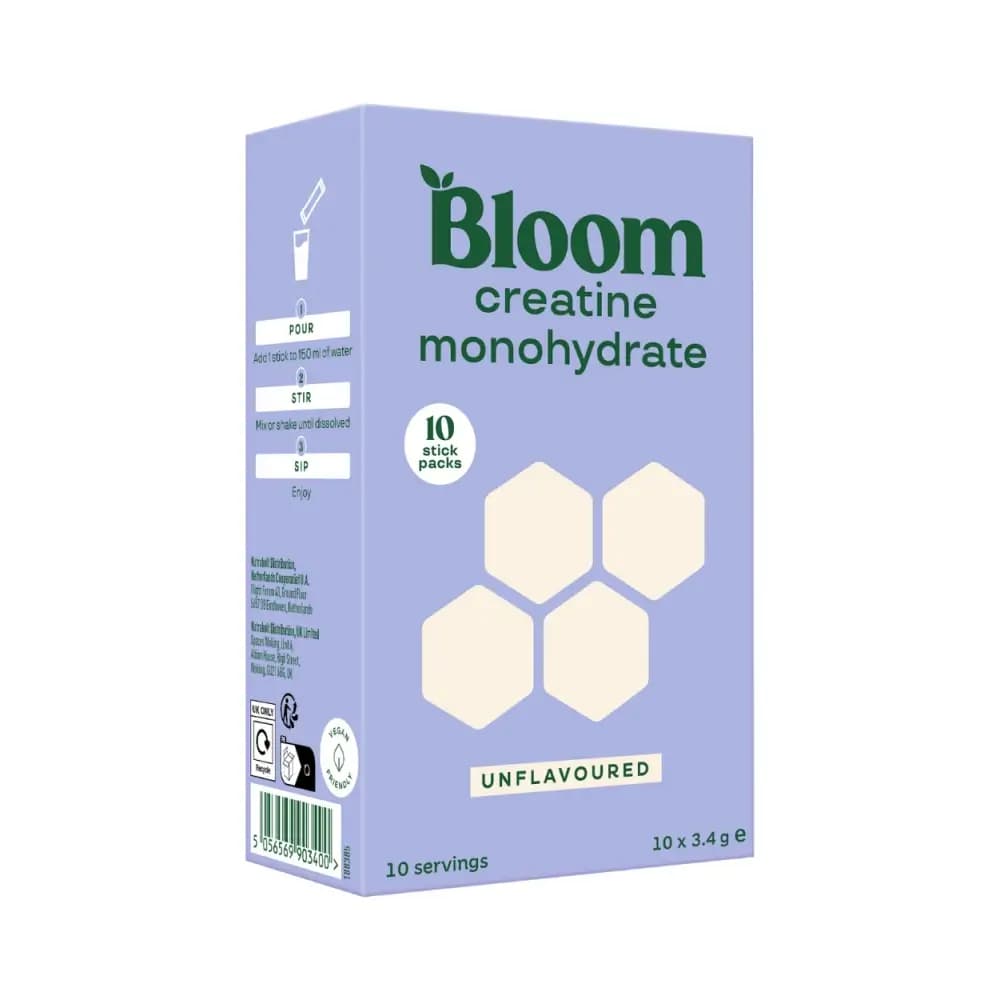 Bloom - Creatinemonohydraatsticks (10x3,4g) – Bloom verpakking