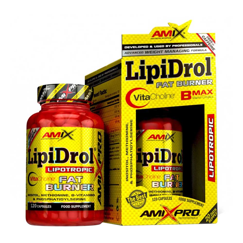 Amix - LipiDrol Fat Burner 120 Kapseln – Amix packaging