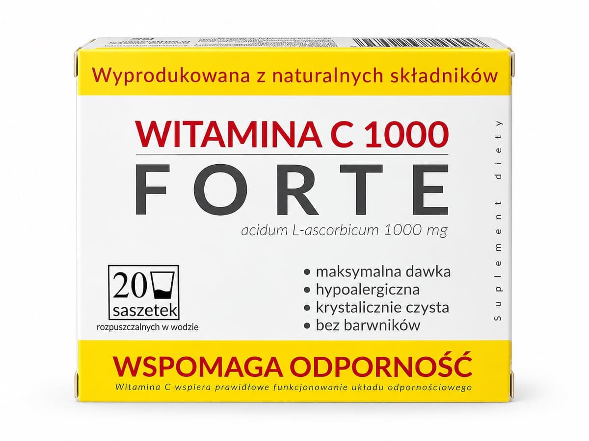 Uniphar - Witamina C 1000 Forte - 20 saszetek – UNIPHAR opakowanie