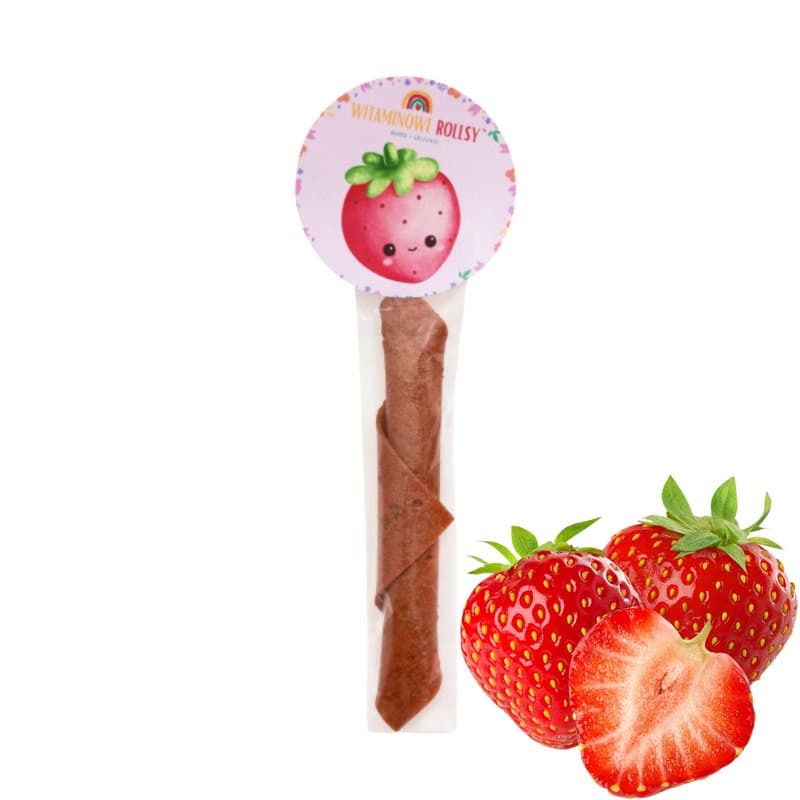 Naturalnie Zdrowi Truskawkowy rolls SOLO 8 g – Naturalnie Zdrowi packaging