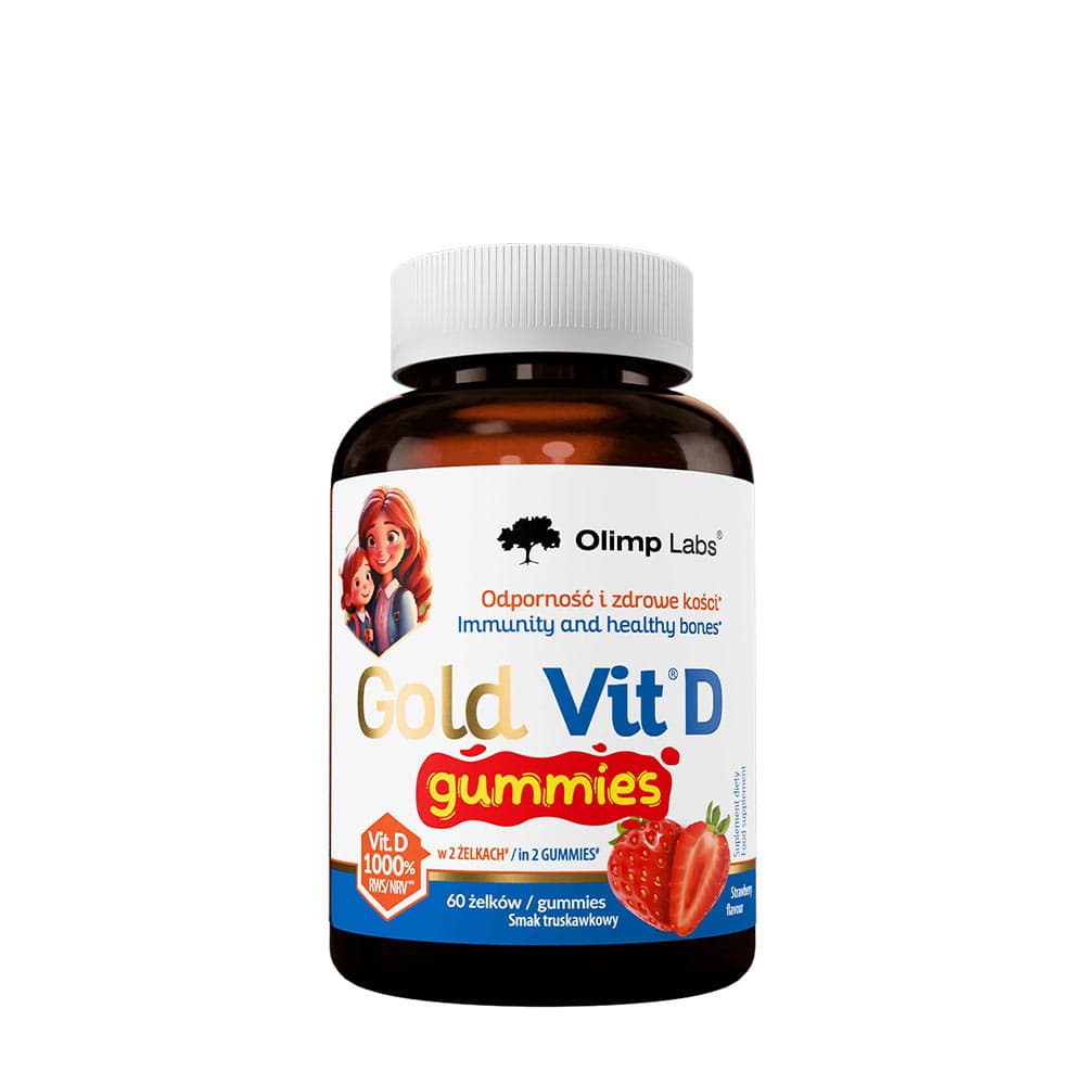 Olimp Labs - Gold Vit D Gummies 1000 UI, gomas mastigáveis – Olimp Labs embalagem