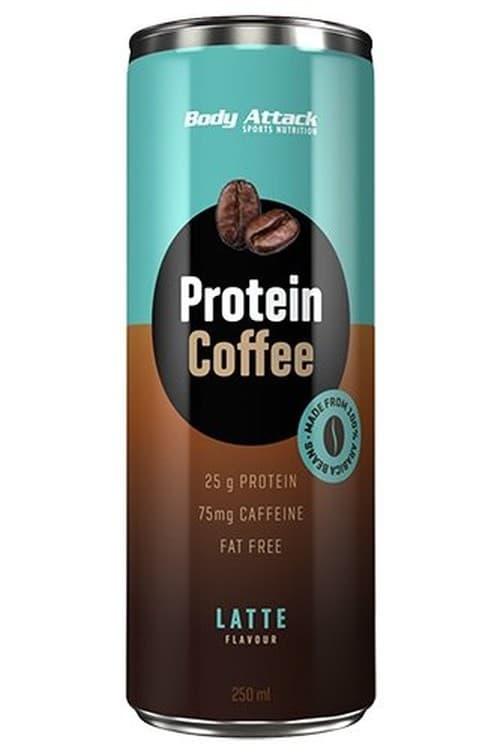 Body Attack - Kawa proteinowa - Kawa z mlekiem, 12 × 250 ml – opakowanie