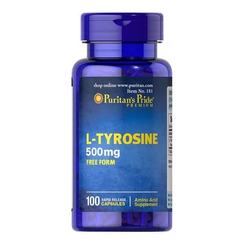 Puritan's Pride L-Tyrosine 500 mg 100 capsule – Puritan's Pride confezione