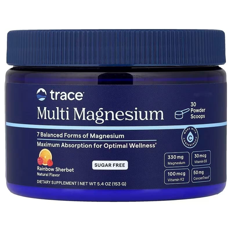 Trace Minerals Multi Magnesium Rainbow Sherbet, 153g – Trace Minerals confezione