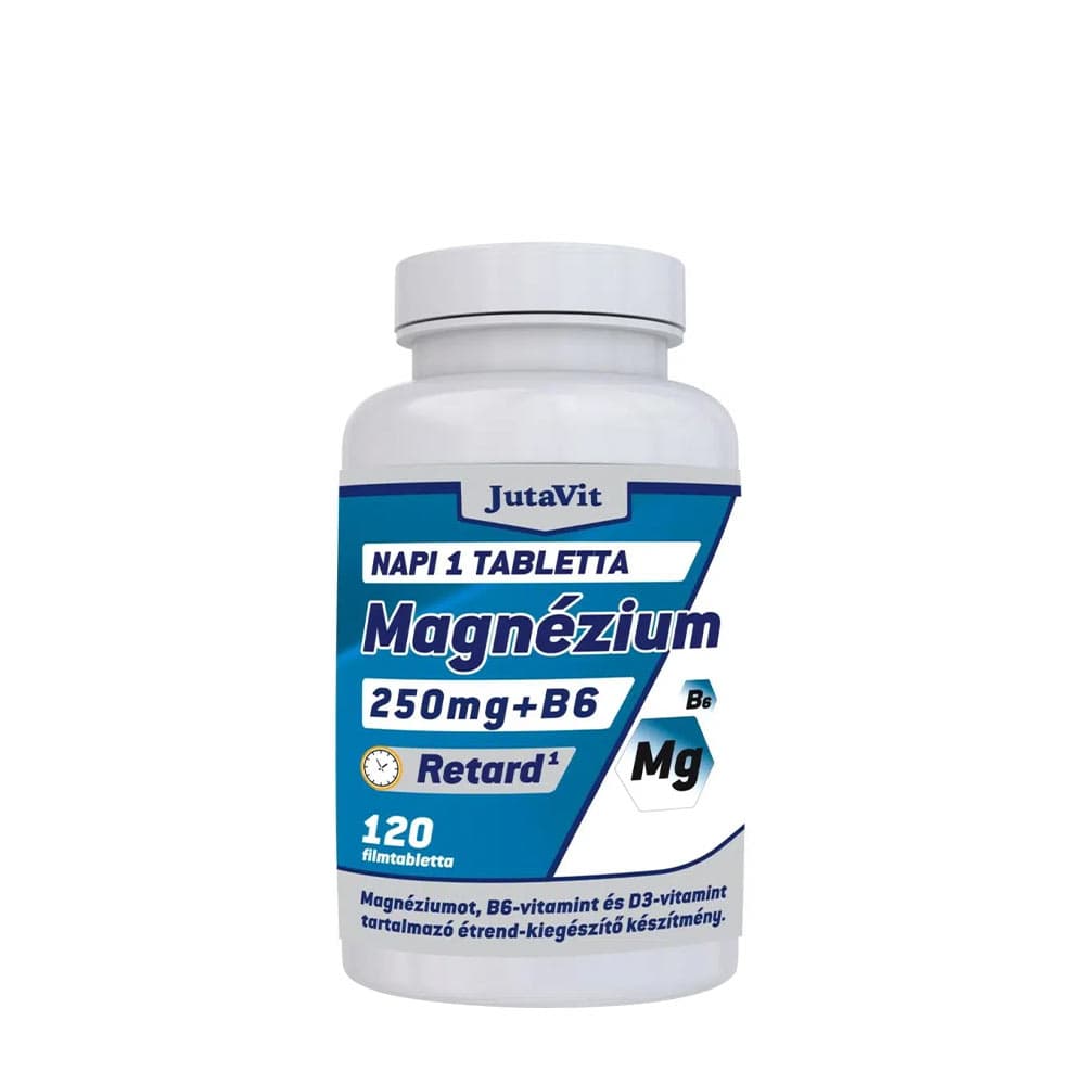 Jutavit - Magnésium 250mg + B6 + D3 Retard - 120 Comprimés – Jutavit packaging