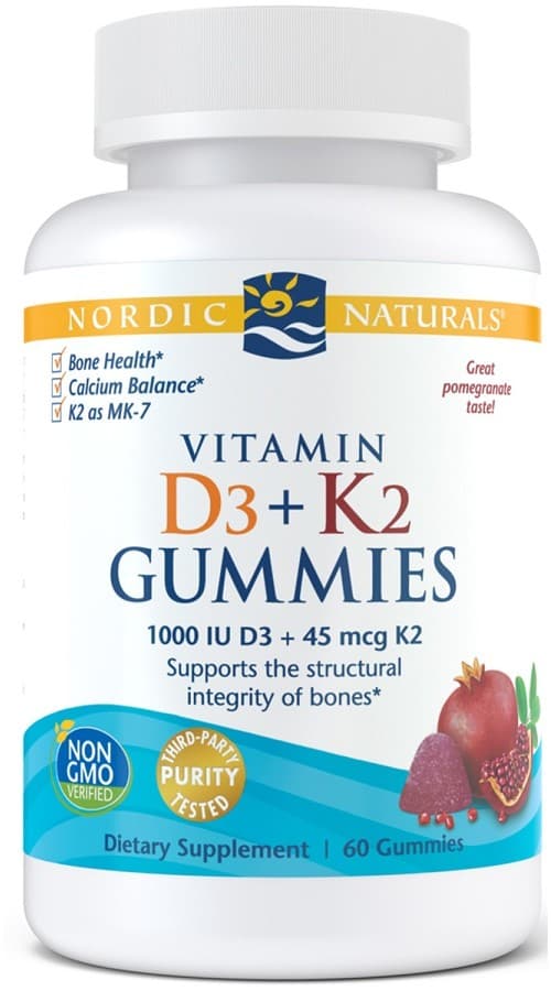 Nordic Naturals - Vitamin D3+K2 Gummies - 60 Gummies – Nordic Naturals förpackning