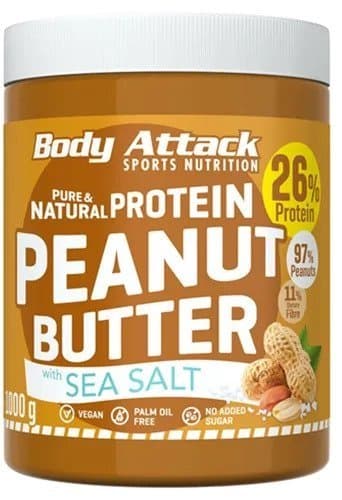 Body Attack - Jordnötssmör med protein – Body Attack förpackning