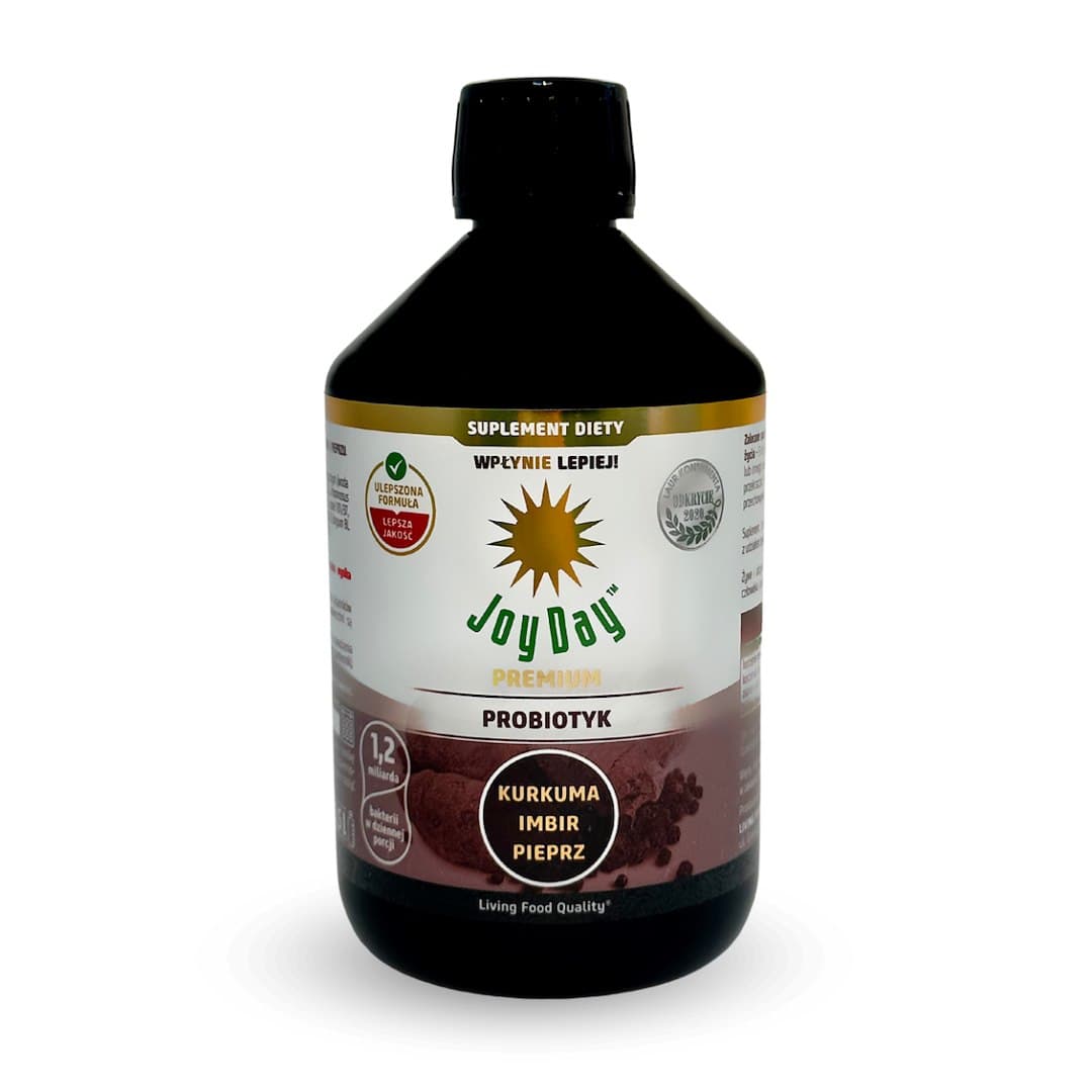 JOY DAY Probiótico Cúrcuma Jengibre Pimienta 500ml – JoyDay confezione