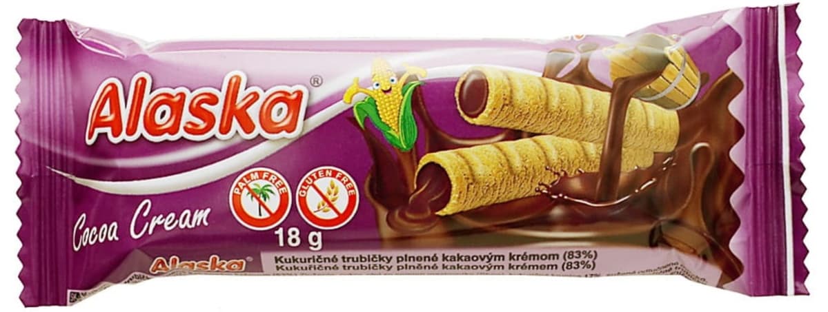 Alaska - Schokoladencreme Waffelrollen - 18g – Alaska packaging