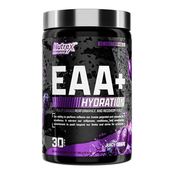 Nutrex - EAA + Hydration, Juicy Grape - 390g – Nutrex förpackning