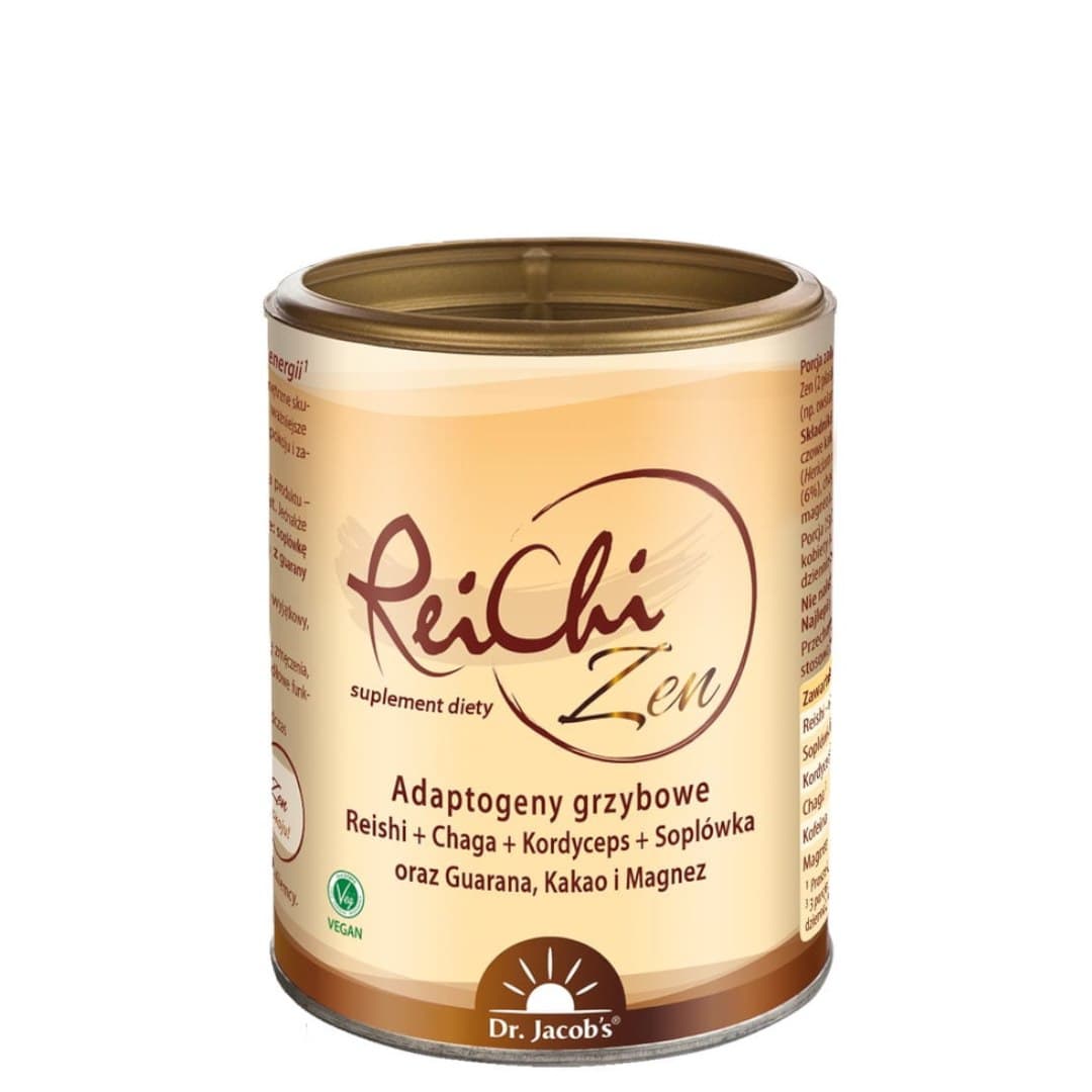 Dr. Jacob's - ReiChi Zen - hongos adaptógenos 150g – Dr. Jacob's empaque