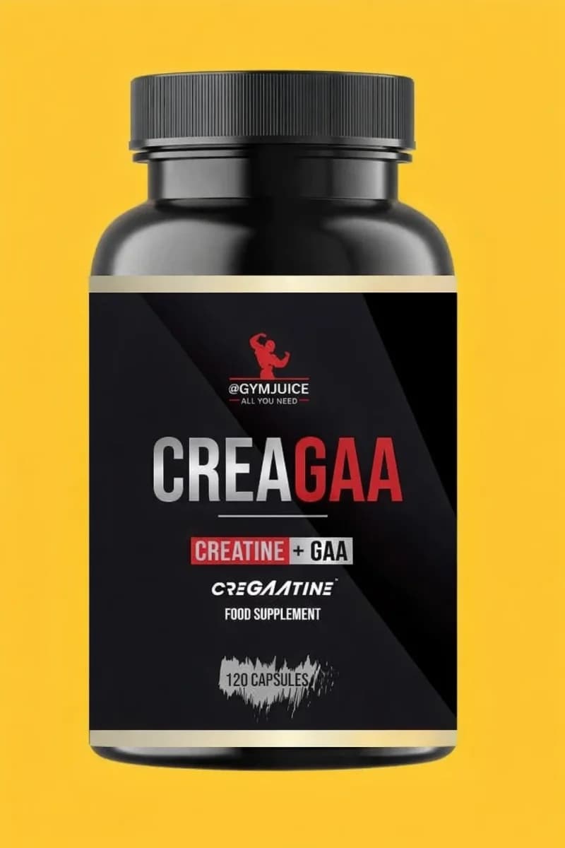 #GymJuice - GymJuice CreaGAA Kreatin und GAA - 120 Kapseln – #GymJuice Verpackung