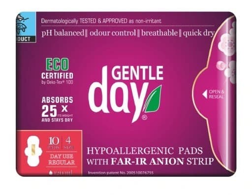 Gentle Day Hygiejne Bind med Anionsnor i dagligdags størrelse 10 stk