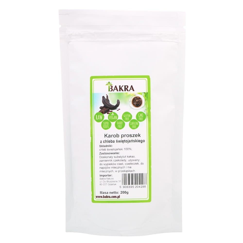 Bakra - Carob Powder - 200g – Bakra förpackning