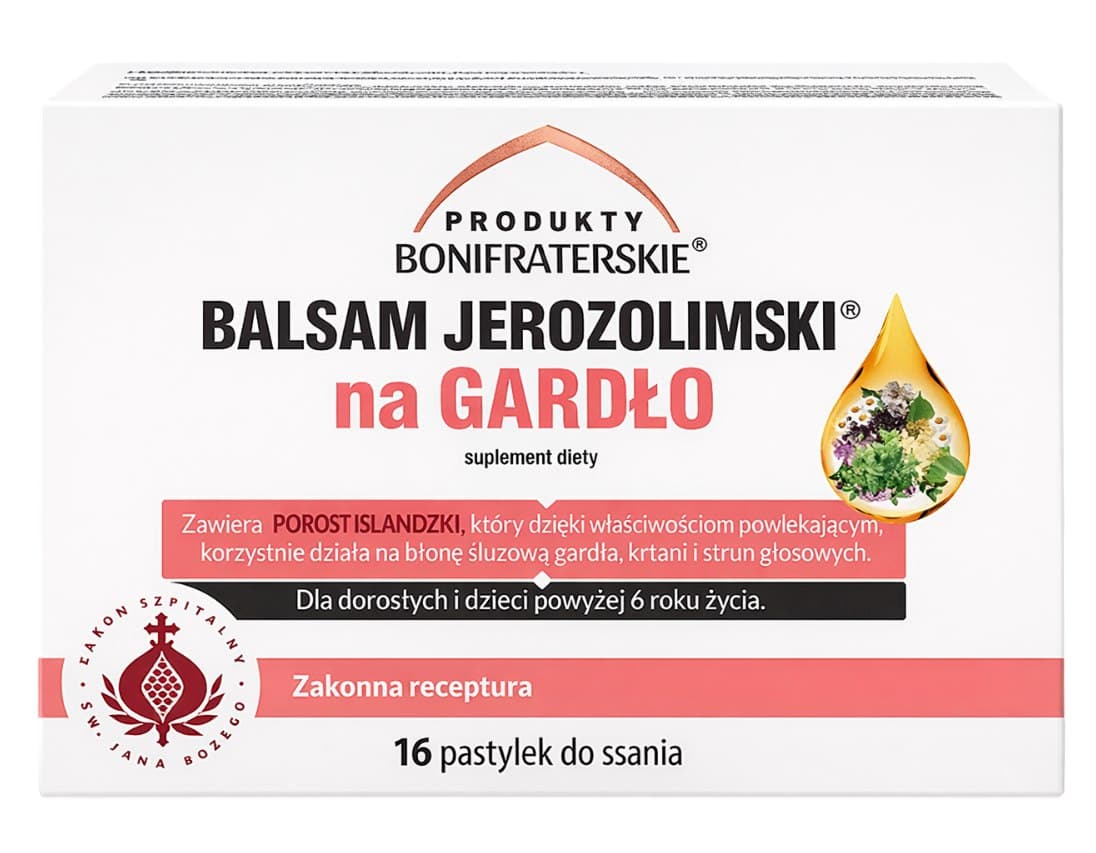 Produkty Bonifraterskie - Jerusalem Balm For Throat – Produkty Bonifraterskie emballage