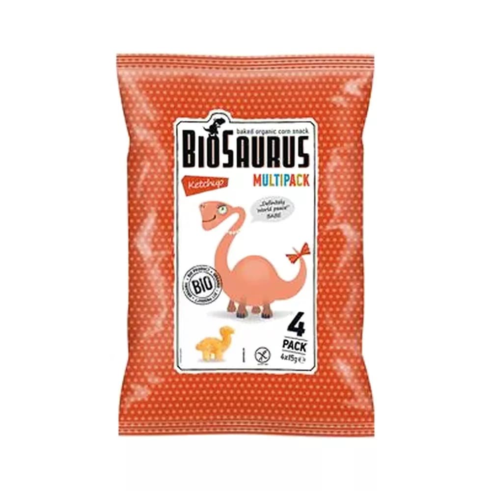 BioSaurus - Biologische Maïs Snack – BioSaurus verpakking