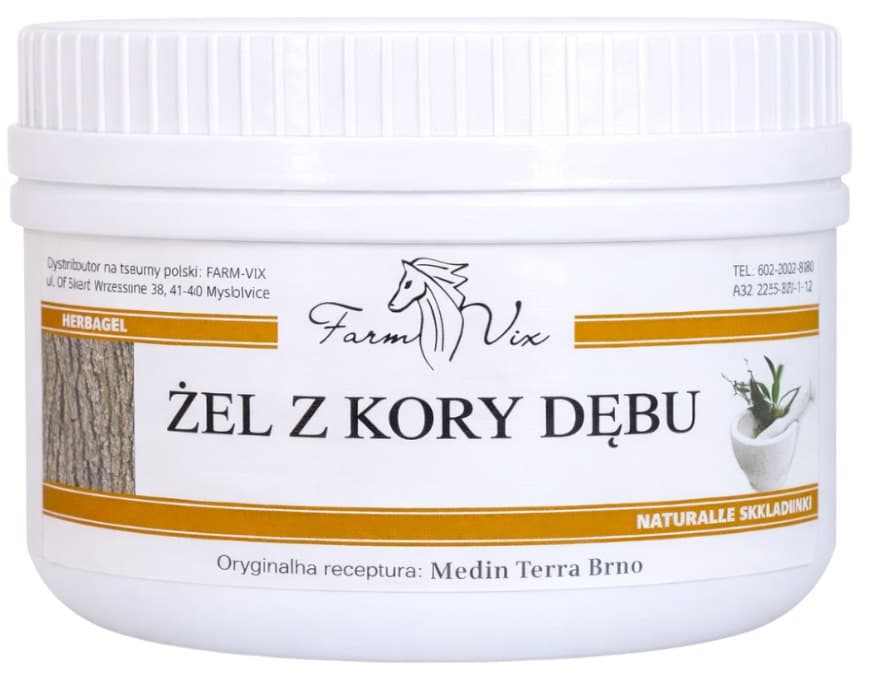Farm Vix - Oak Bark Gel 350g – Farm Vix förpackning