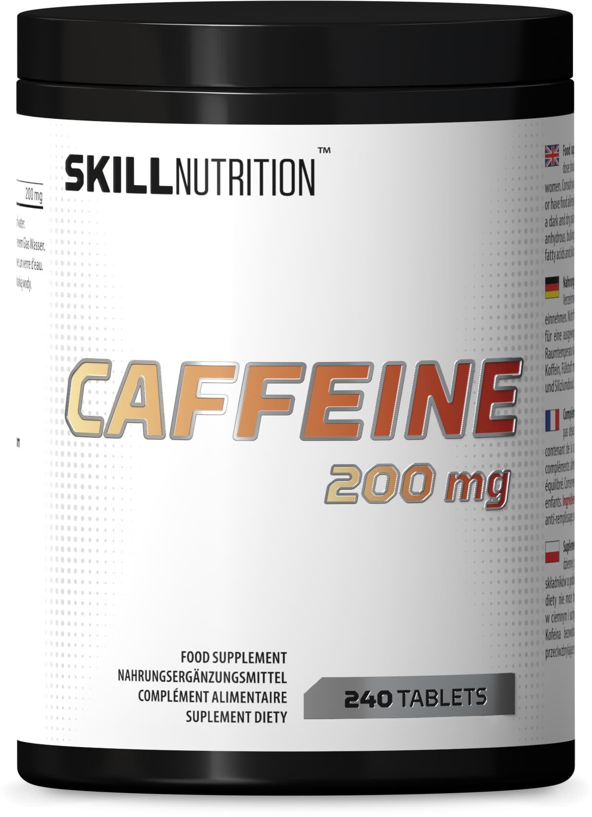 Skill Nutrition - Caffeine 200mg – Skill Nutrition förpackning