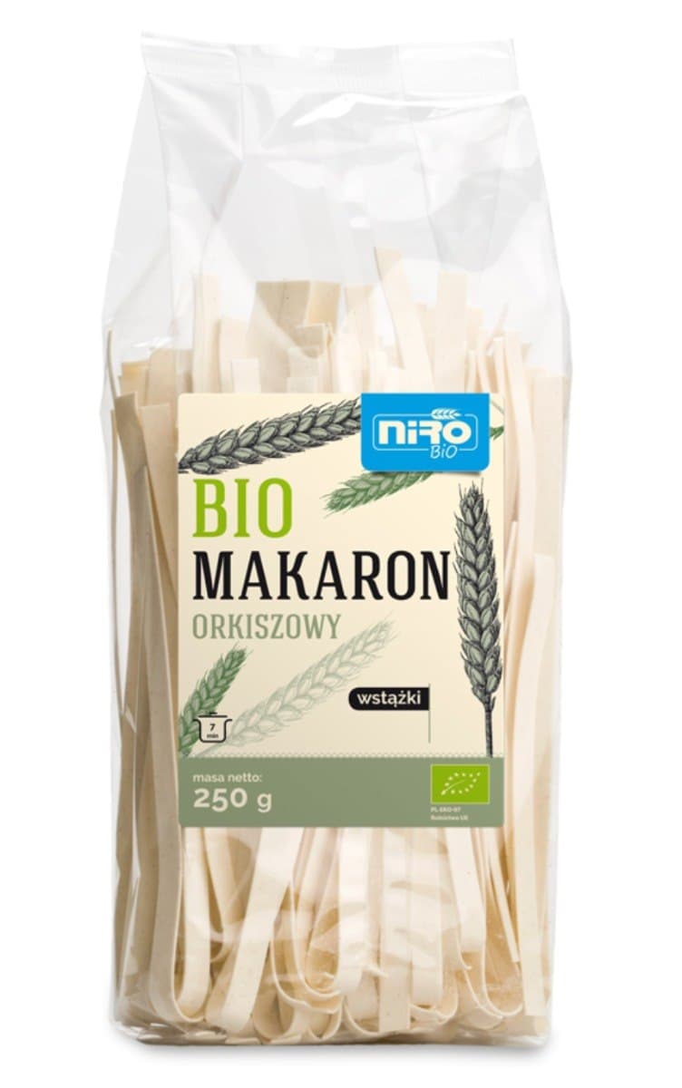 Niro Makaron Orkiszowy Wstążki BIO 250 g | Bio Planet – Niro confezione