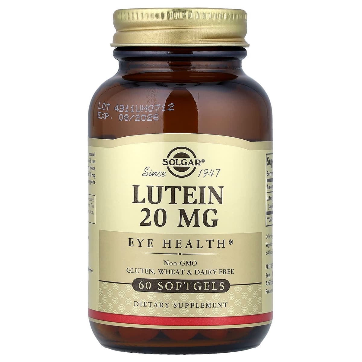 Solgar Lutein 20mg 60 Sgels