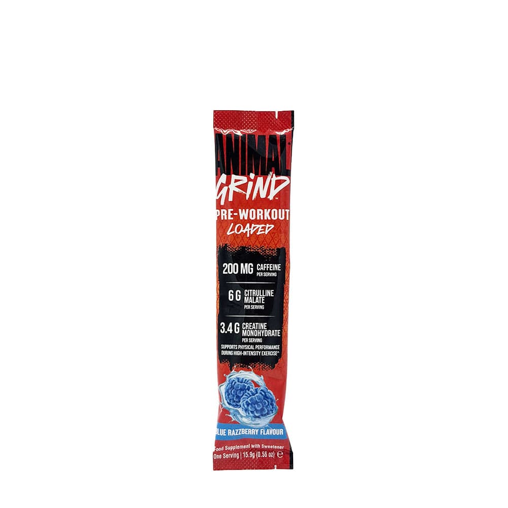 Universal Nutrition ANIMAL GRIND Pre-Workout - Blue Razzberry - 15.9 g – Universal Nutrition opakowanie