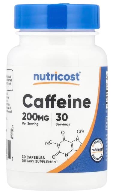 Nutricost - Cafeína - 30 Cápsulas – Nutricost empaque