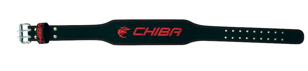 Chiba - 40810 cintura in pelle - Nero e rosso, XL – Chiba confezione