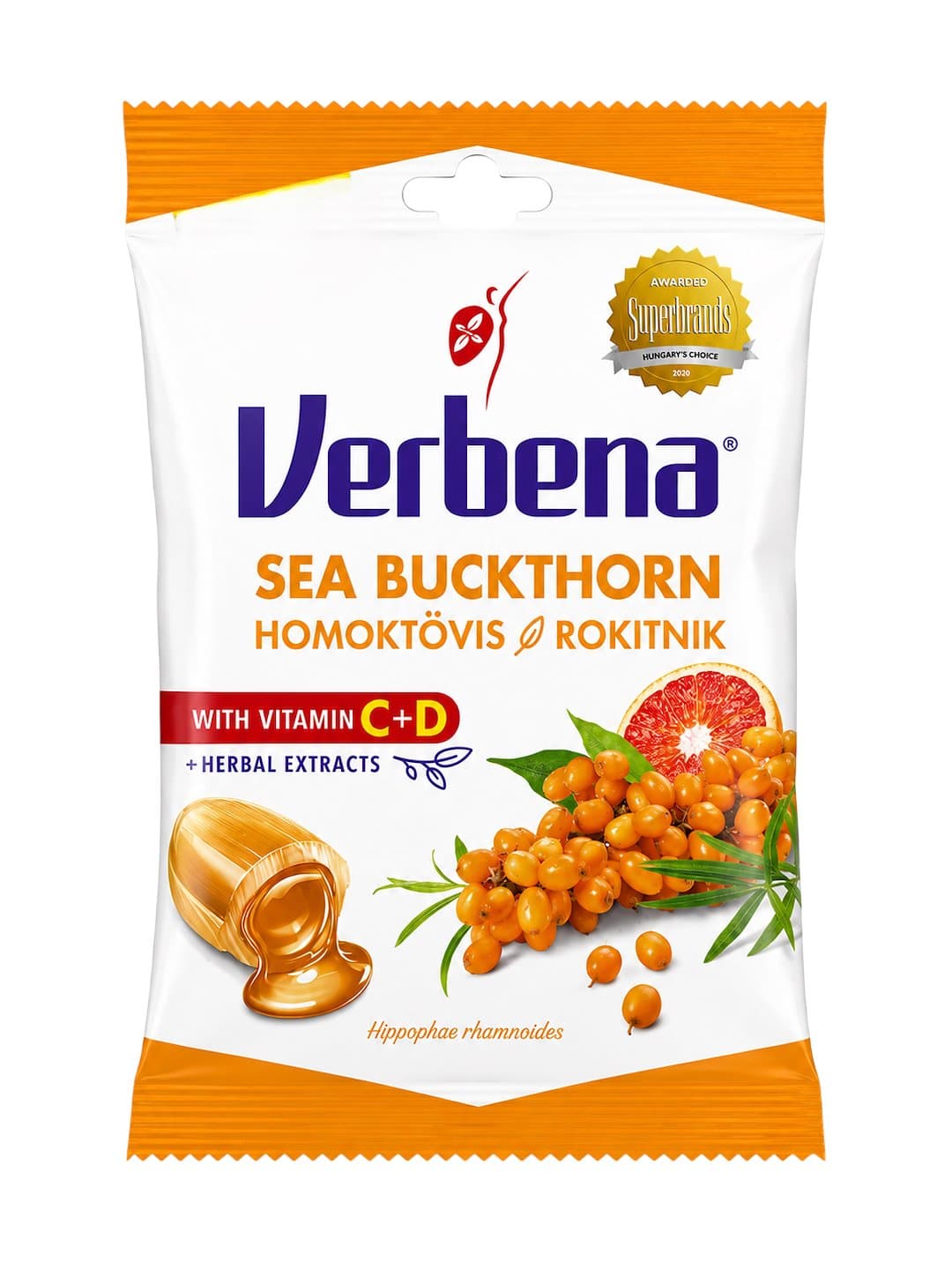 Verbena - Herbal Candies Sea Buckthorn 60g – Verbena förpackning