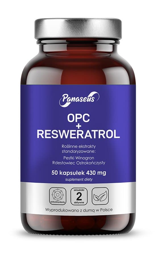 Panaseus OPC + Resveratrol 200mg - 30 Day Supply - 50 Capsules