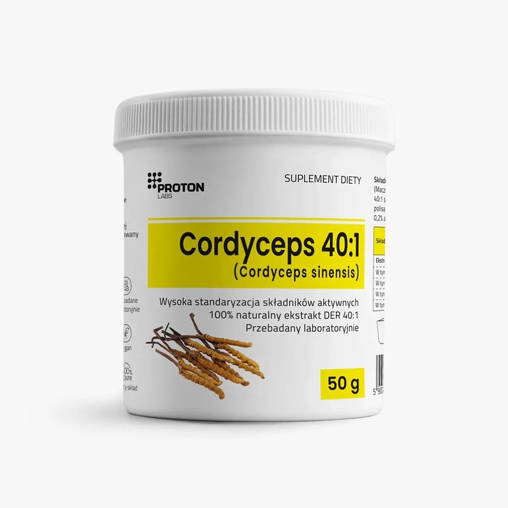 PROTON LABS - Cordyceps Powder 50g – PROTON LABS förpackning