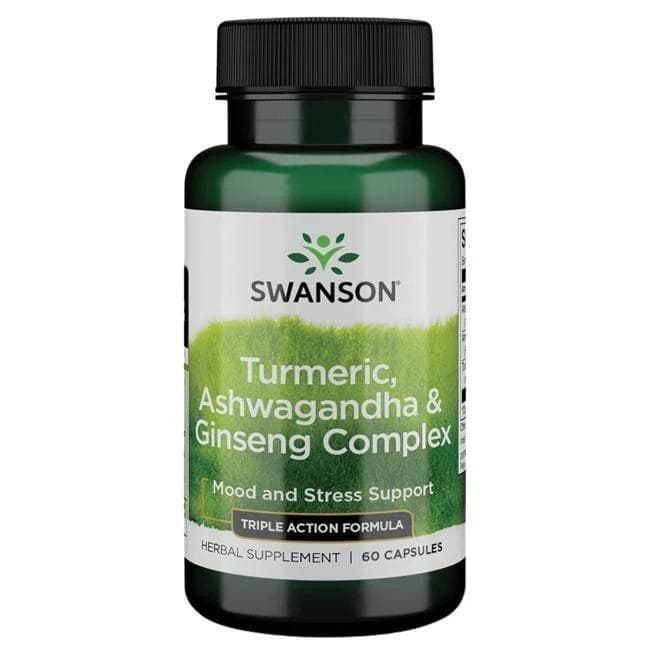 Swanson Turmeric, Ashwagandha & Ginseng Complex 60 kapslar