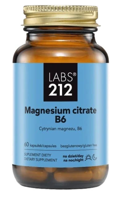 LABS 212 - Magnesiumcitrat + Vitamin B6 - 60 Kapseln – LABS 212 Verpackung